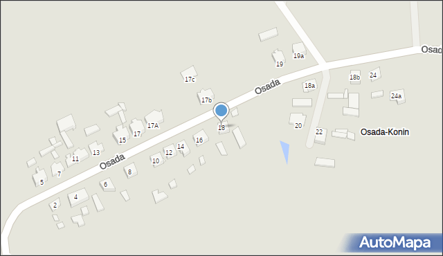 Konin, Osada, 18, mapa Konina