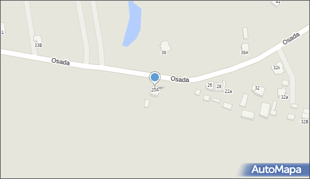 Konin, Osada, 20A, mapa Konina