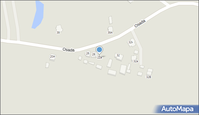 Konin, Osada, 22a, mapa Konina