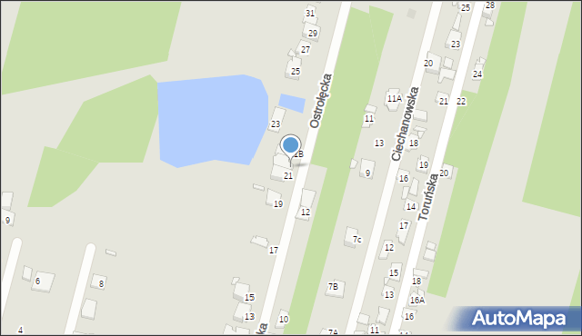 Konstancin-Jeziorna, Ostrołęcka, 21A, mapa Konstancin-Jeziorna