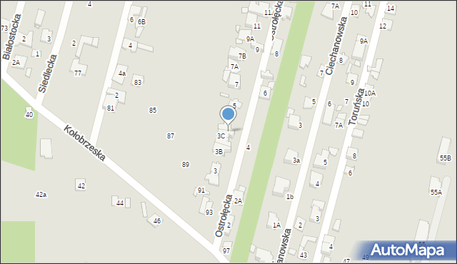 Konstancin-Jeziorna, Ostrołęcka, 3d, mapa Konstancin-Jeziorna