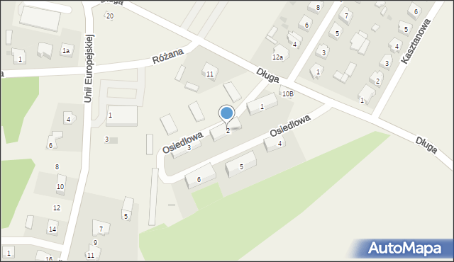 Kościelec, Osiedlowa, 2, mapa Kościelec