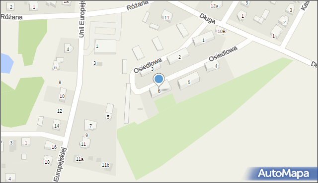 Kościelec, Osiedlowa, 6, mapa Kościelec