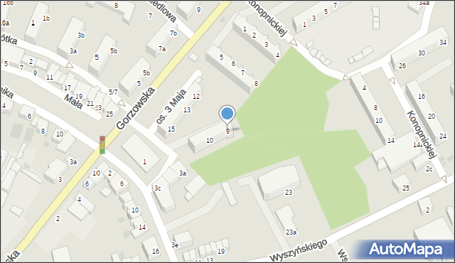 Kostrzyn nad Odrą, Osiedle 3 Maja, 9, mapa Kostrzyn nad Odrą