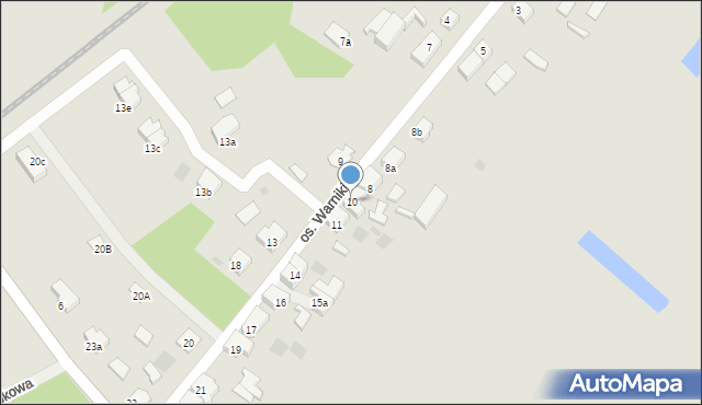 Kostrzyn nad Odrą, Osiedle Warniki, 10, mapa Kostrzyn nad Odrą