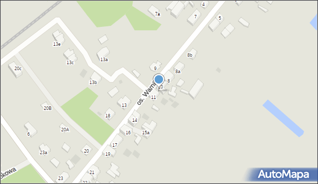 Kostrzyn nad Odrą, Osiedle Warniki, 10a, mapa Kostrzyn nad Odrą