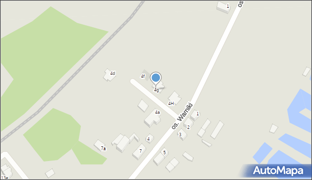 Kostrzyn nad Odrą, Osiedle Warniki, 4g, mapa Kostrzyn nad Odrą