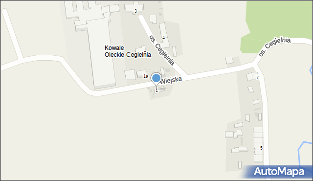 Kowale Oleckie, Osiedle Cegielnia, 1, mapa Kowale Oleckie