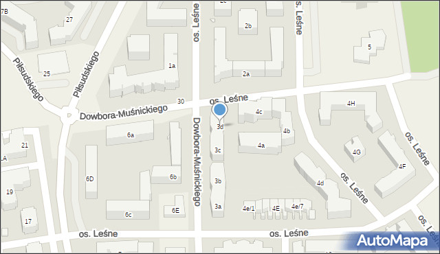 Koziegłowy, Osiedle Leśne, 3d, mapa Koziegłowy