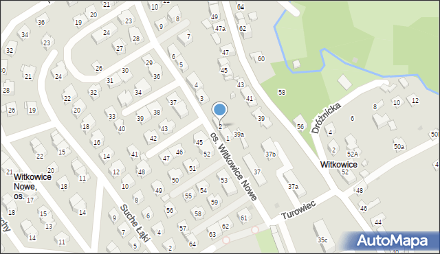 Kraków, Osiedle Witkowice Nowe, 2, mapa Krakowa