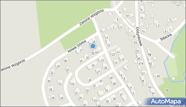 Kraków, Osiedle Witkowice Nowe, 21, mapa Krakowa