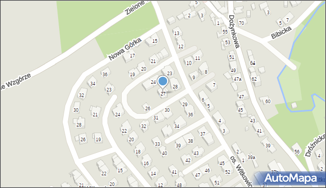 Kraków, Osiedle Witkowice Nowe, 27, mapa Krakowa