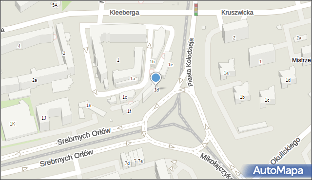 Kraków, Osiedle Bohaterów Września, 1d, mapa Krakowa