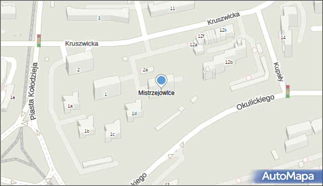 Kraków, Osiedle Piastów, 12, mapa Krakowa