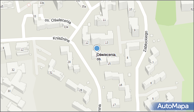 Kraków, Osiedle Oświecenia, 14, mapa Krakowa