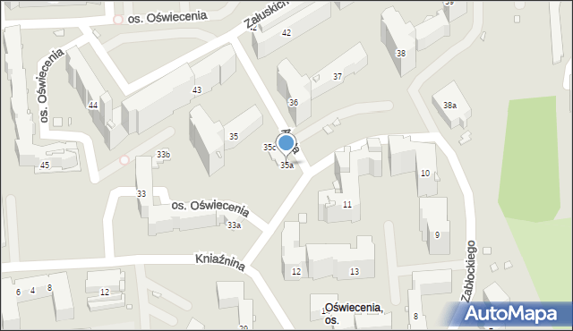 Kraków, Osiedle Oświecenia, 35a, mapa Krakowa
