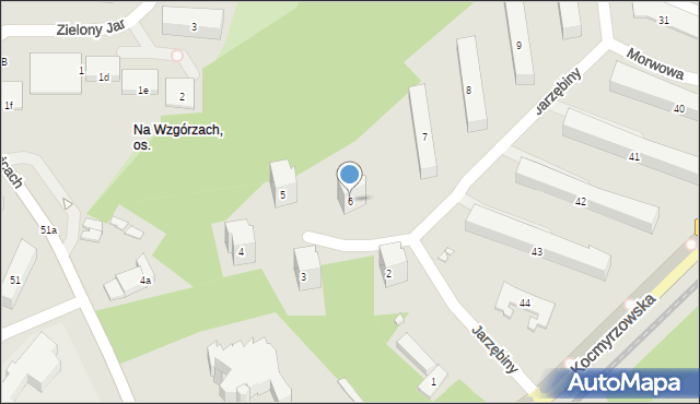 Kraków, Osiedle na Wzgórzach, 6, mapa Krakowa