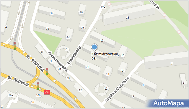 Kraków, Osiedle Kazimierzowskie, 20, mapa Krakowa