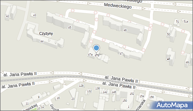 Kraków, Osiedle 2 Pułku Lotniczego, 47b, mapa Krakowa
