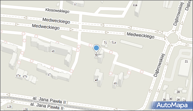 Kraków, Osiedle 2 Pułku Lotniczego, 50, mapa Krakowa