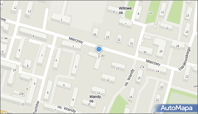 Kraków, Osiedle Wandy, 2, mapa Krakowa