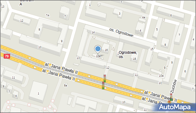 Kraków, Osiedle Ogrodowe, 12a, mapa Krakowa