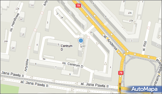 Kraków, Osiedle Centrum D, 9, mapa Krakowa