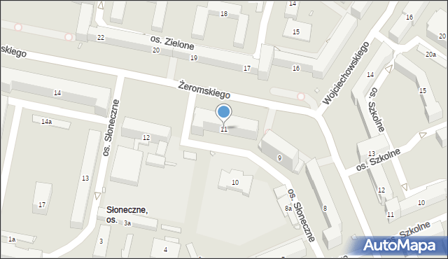Kraków, Osiedle Słoneczne, 11, mapa Krakowa