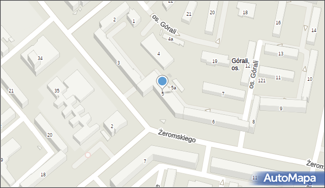 Kraków, Osiedle Górali, 5, mapa Krakowa