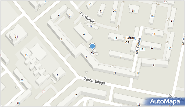 Kraków, Osiedle Górali, 5a, mapa Krakowa