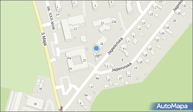 Krapkowice, Osiedle XXX-lecia, 22B, mapa Krapkowice