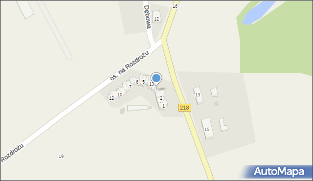 Krokowa, Osiedle na Rozdrożu, 15, mapa Krokowa