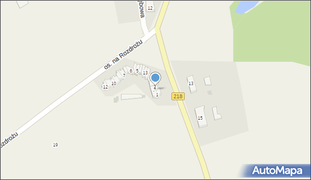 Krokowa, Osiedle na Rozdrożu, 17, mapa Krokowa