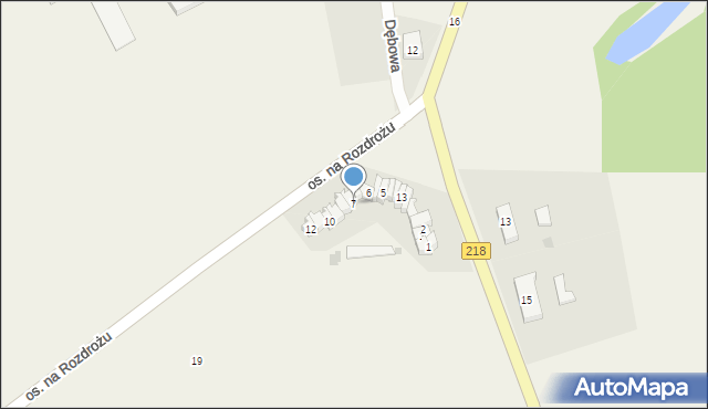 Krokowa, Osiedle na Rozdrożu, 7, mapa Krokowa