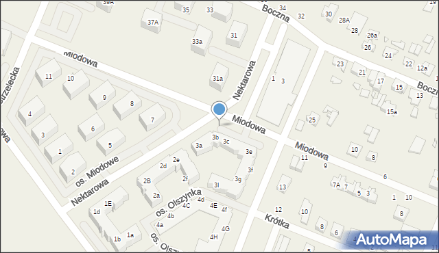 Krosno, Osiedle Olszynka, 3b, mapa Krosna