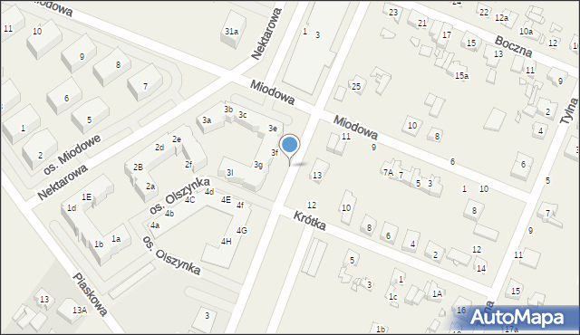 Krosno, Osiedle Olszynka, 3f, mapa Krosna