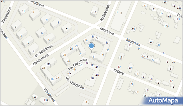 Krosno, Osiedle Olszynka, 3g, mapa Krosna