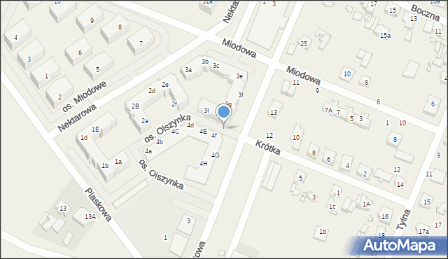 Krosno, Osiedle Olszynka, 4f, mapa Krosna