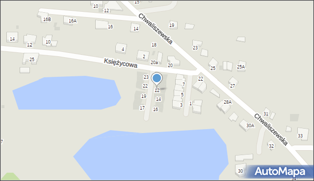 Krotoszyn, Osiedle Księżycowe, 12, mapa Krotoszyna