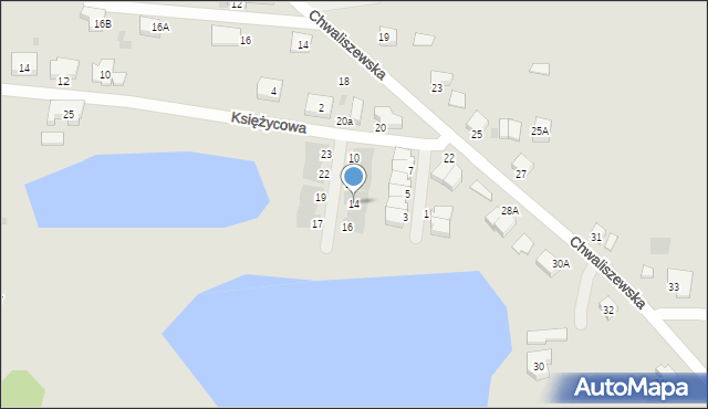 Krotoszyn, Osiedle Księżycowe, 14, mapa Krotoszyna