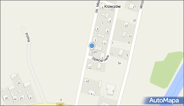 Krzeczów, Osiedle Młodzieżowe, 1, mapa Krzeczów