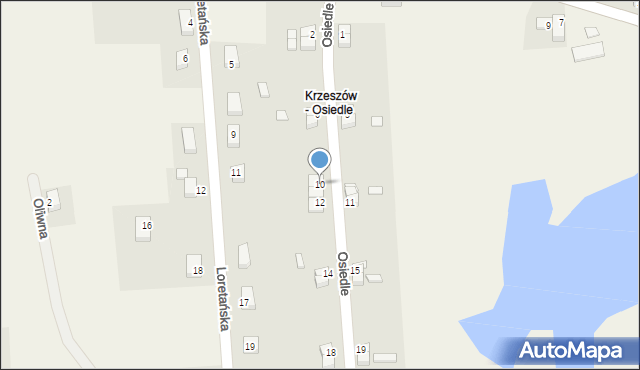 Krzeszów, Osiedle, 10, mapa Krzeszów