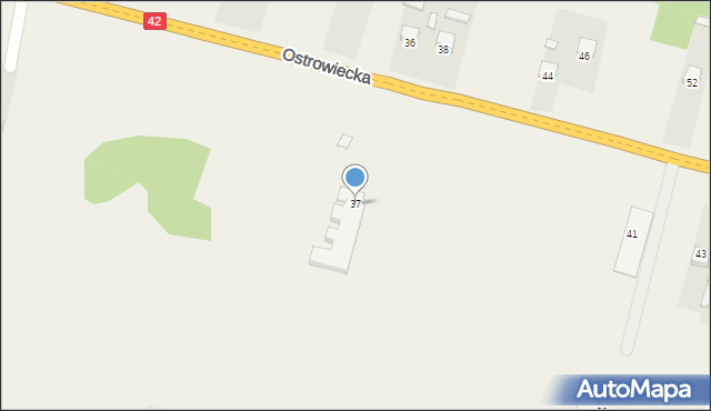 Kuczów, Ostrowiecka, 37, mapa Kuczów