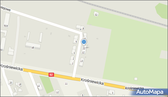 Kutno, Osiedle Kolejowe, 11, mapa Kutno