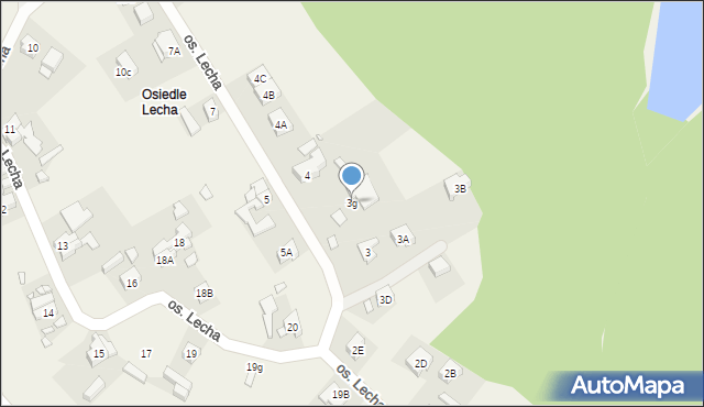 Łagów, Osiedle Lecha, 3g, mapa Łagów