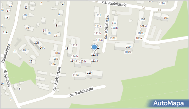 Łaziska Górne, Osiedle Kościuszki Tadeusza, gen., 112/b, mapa Łaziska Górne