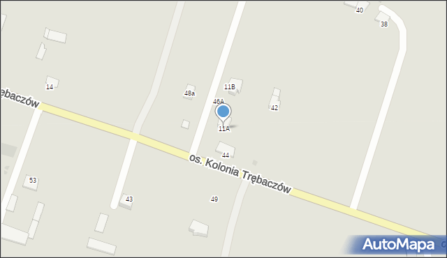 Łęczna, Osiedle Kolonia Trębaczów, 11A, mapa Łęczna