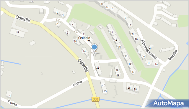 Leśna, Osiedle, 19, mapa Leśna