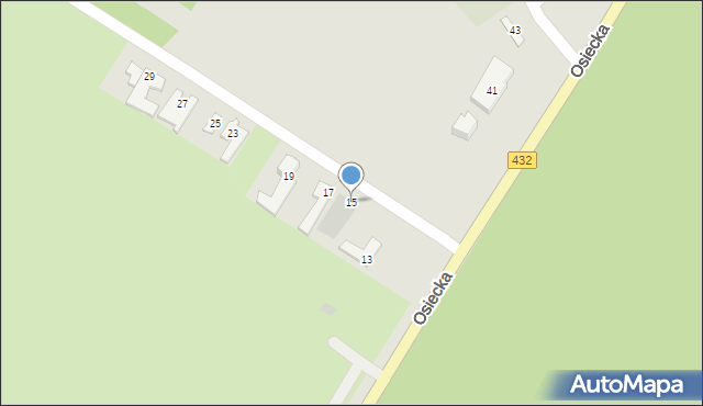 Leszno, Osiecka, 15, mapa Leszno