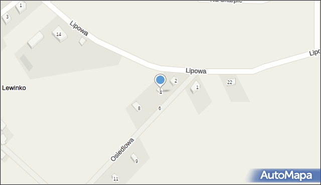 Lewinko, Osiedlowa, 4, mapa Lewinko